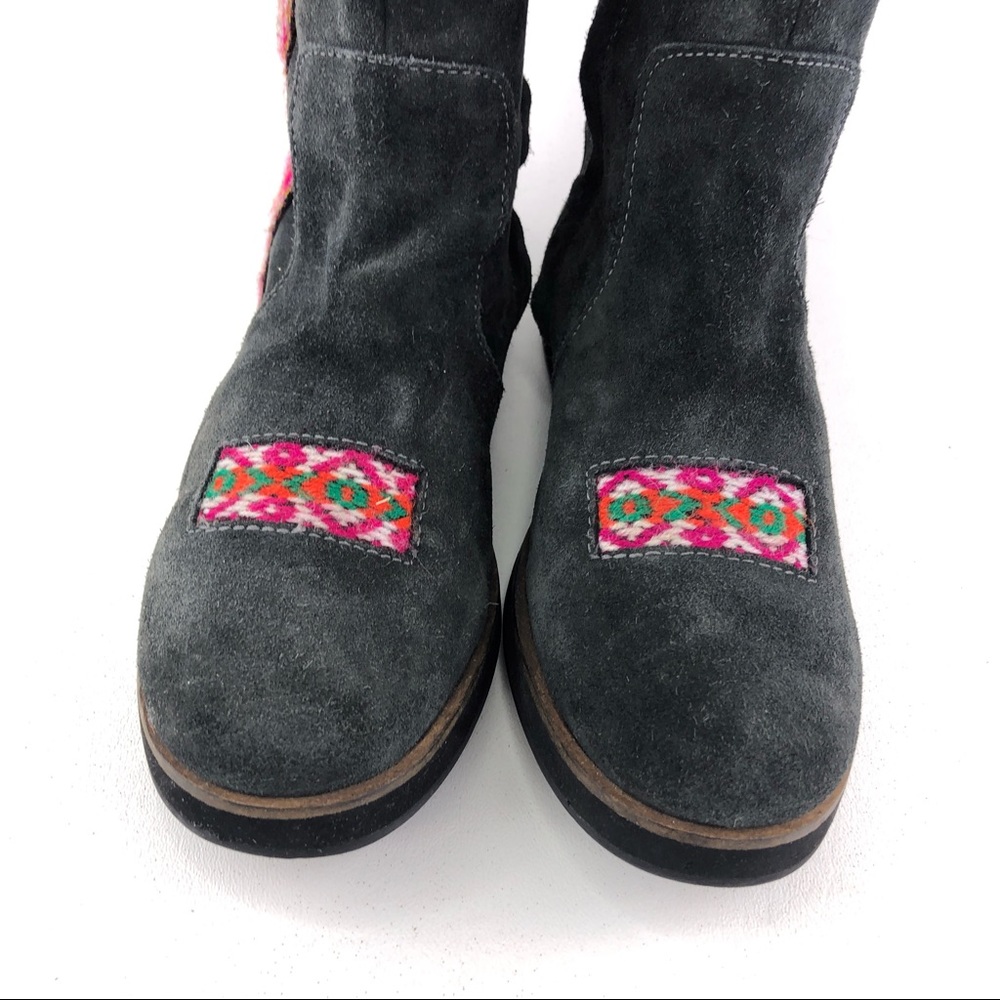 Inca Gray Leather Zip Tall Boots 8 - Picture 13 of 13